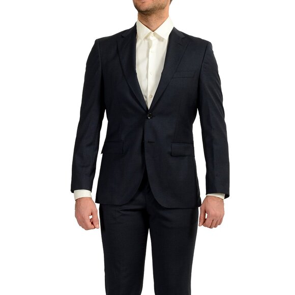 Hugo Boss Men's "Phoenix/Madisen" Comfort Fit Plaid 100% Wool Suit US 36R IT 46R - Picture 1 of 10